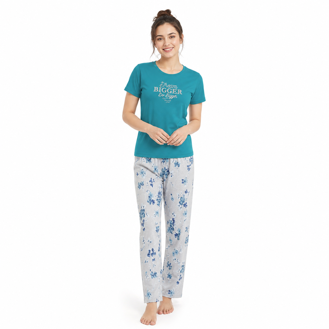 Belleza Crew Neck C/Jersey Pajama Set  0101-Multi