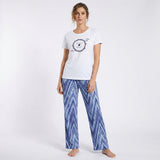 Belleza Crew Neck C/Jersey Pajama Set  0103-Multi Belleza Lingerie  