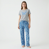 Belleza Crew Neck C/Jersey Pajama Set  0111-Multi Belleza Lingerie  