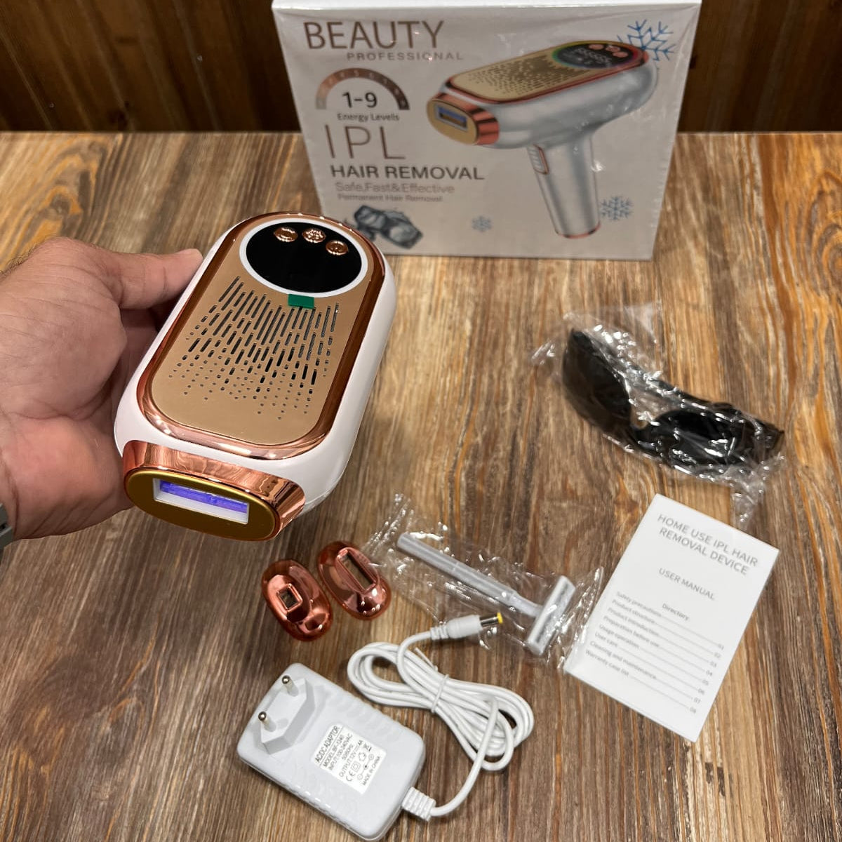 BEAUTY Professional Laser Hair Remover Machine with LCD Digital Display & Max Laser Shots – Painless At-Home Hair Reduction System