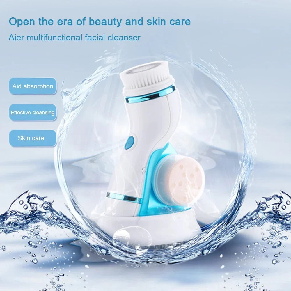Rechargeable 4 in 1  Face Cleaner Brush and Face Massage
