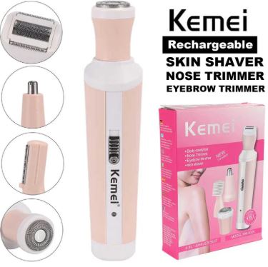 Kemei 4 in 1 Electric Rechargeale  Epilator & Shaver Suit for Women