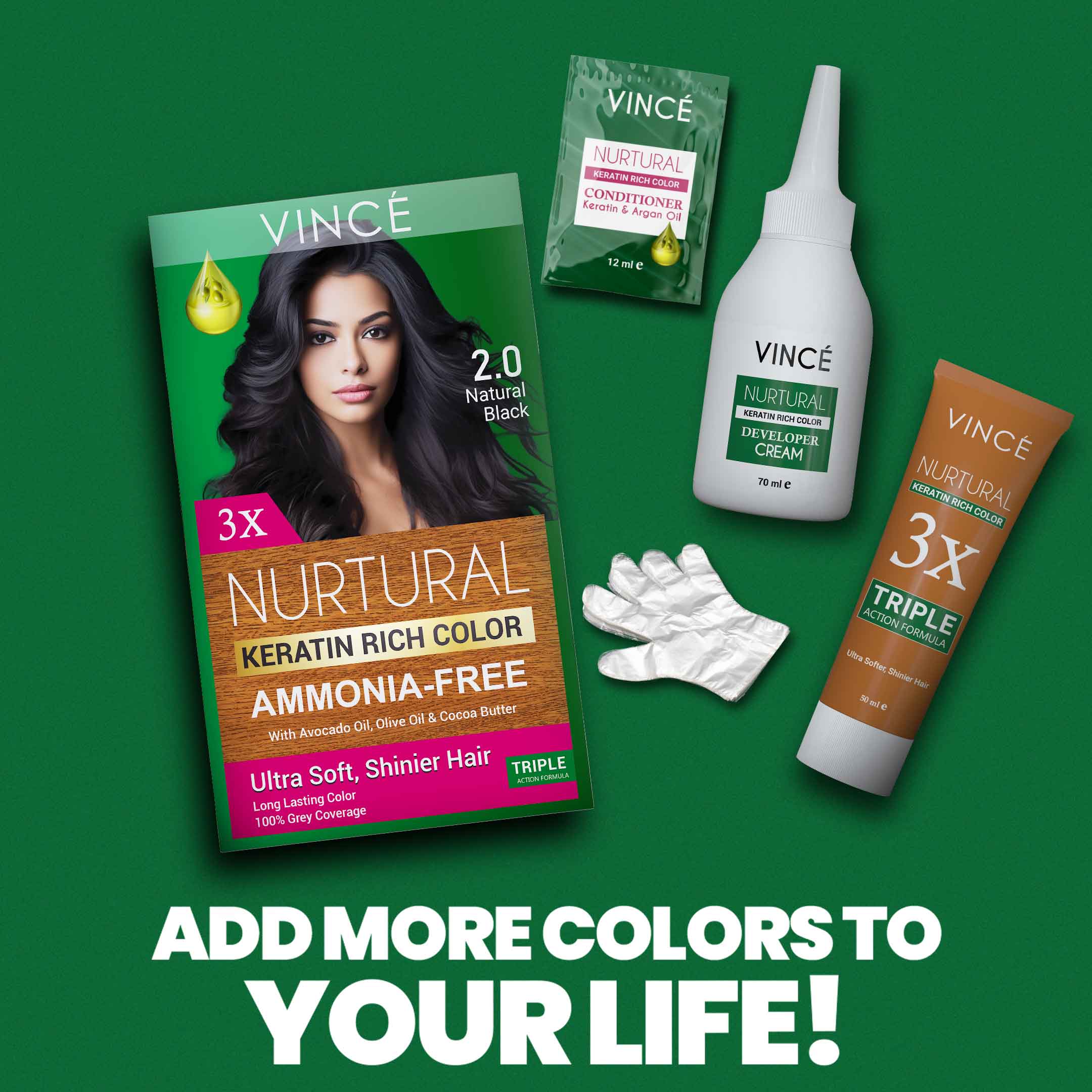 2.0 - Natural Black - Nurtural Women Hair Color