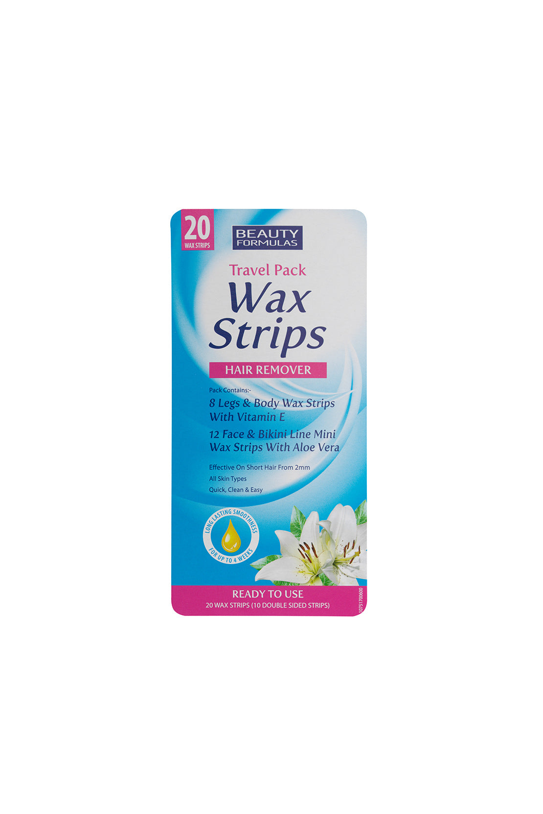 Beauty Formulas 20S Travel Pack Hair Remover Wax Strips