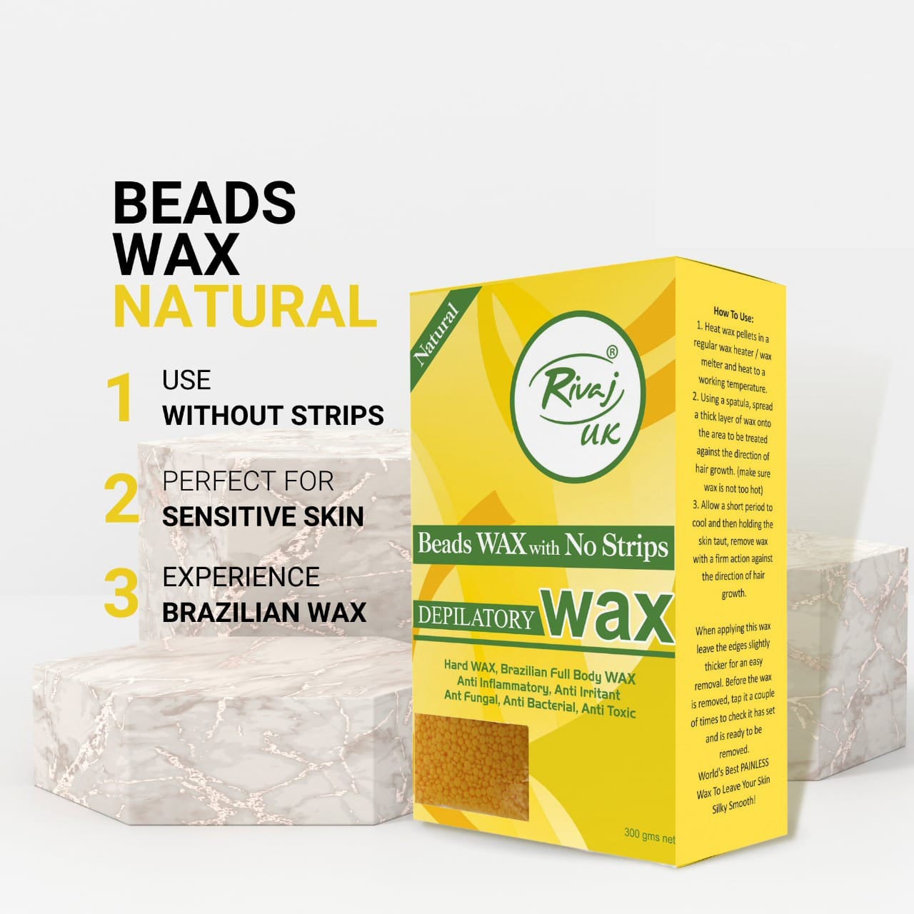 Beads Wax Natural 150g