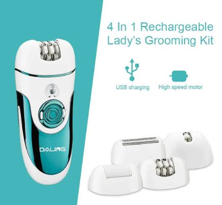Epilator 4-In-1 Multi-Functional Rechargeable Ladies’ Grooming Kit