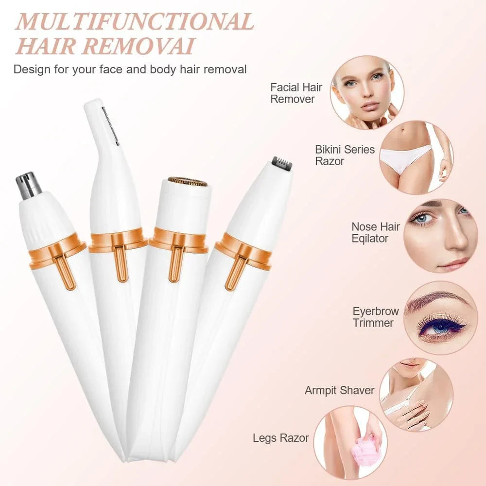 Rechargeable Multifunctional  4 way shaver  For Women's 4-in-1 Portable Electric Shaver