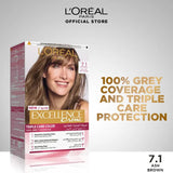 LOreal Paris - Excellence Crème Hair Color - 7.1 Ash Blonde L'Oréal Hair Expert  