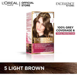 LOreal Paris - Excellence Crème Hair Color - 5 Light Brown L'Oréal Hair Expert  