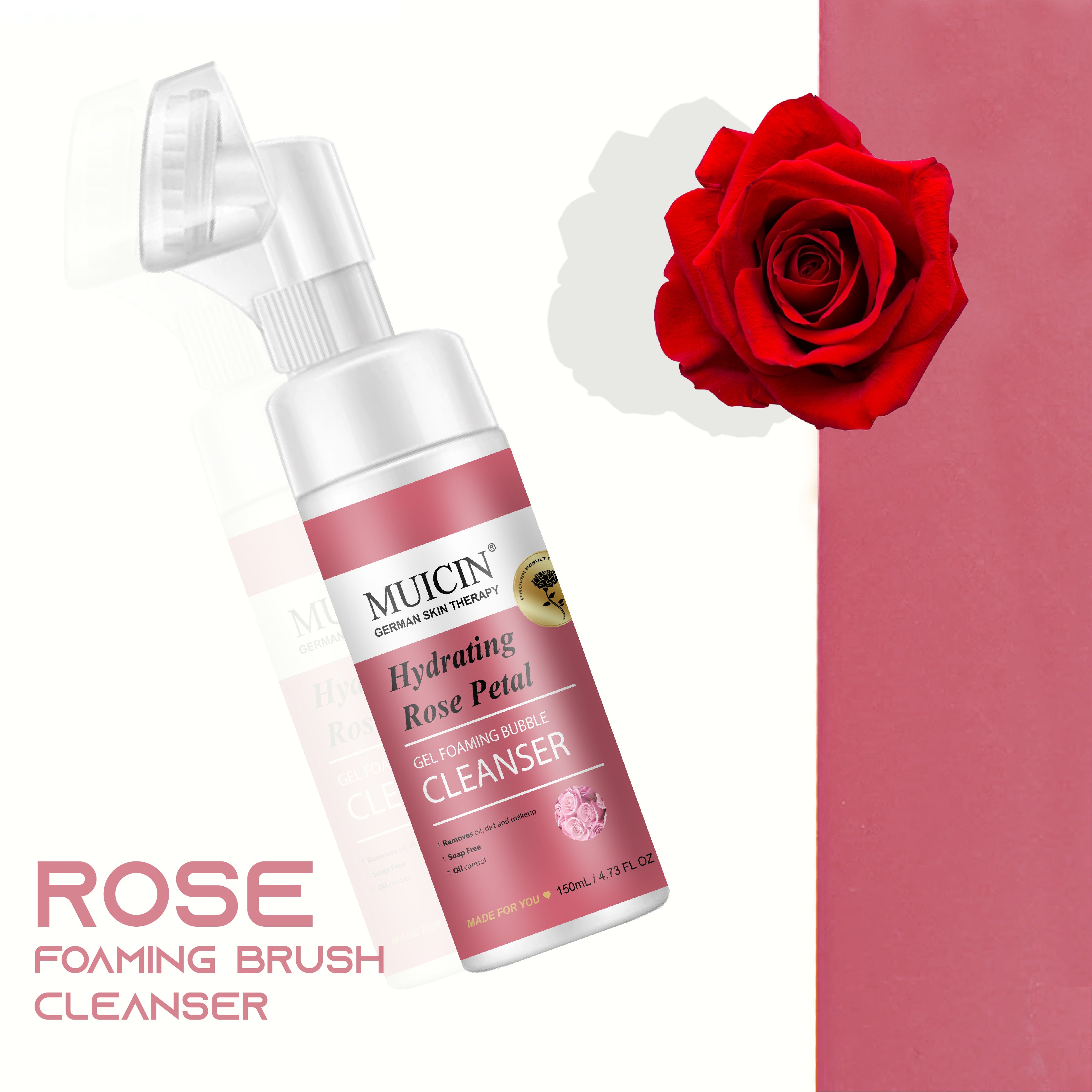 MUICIN - Rose Petal Gel Foaming Bubble Cleanser - 150ml
