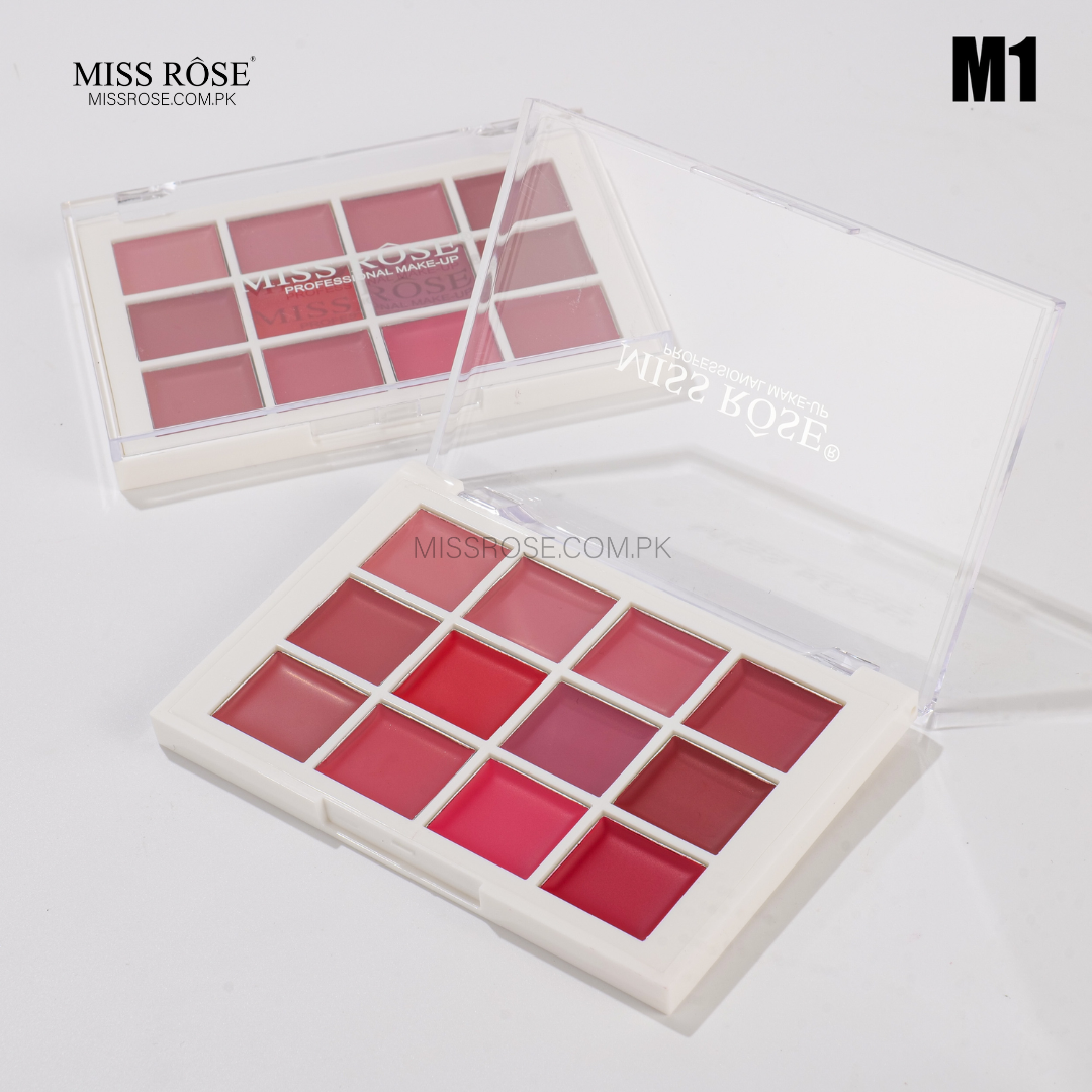 Miss Rose 12 Color Lipstick Palette