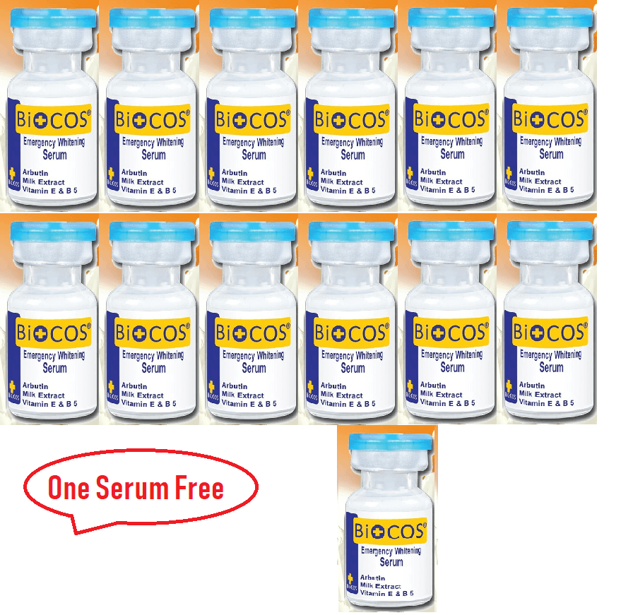 Biocos Whitening Serum (Pack of Twelve+1 Free)