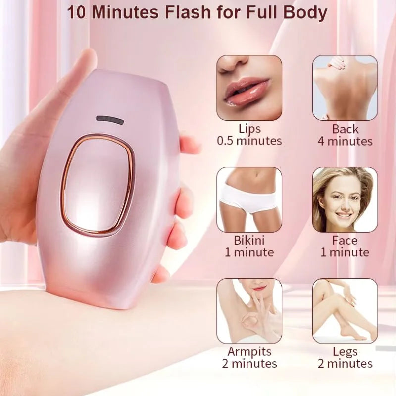 Portable Hair Removal Laser Epilator, Painless Face Body Hair Removal Machine, Body Care Depilation Tool