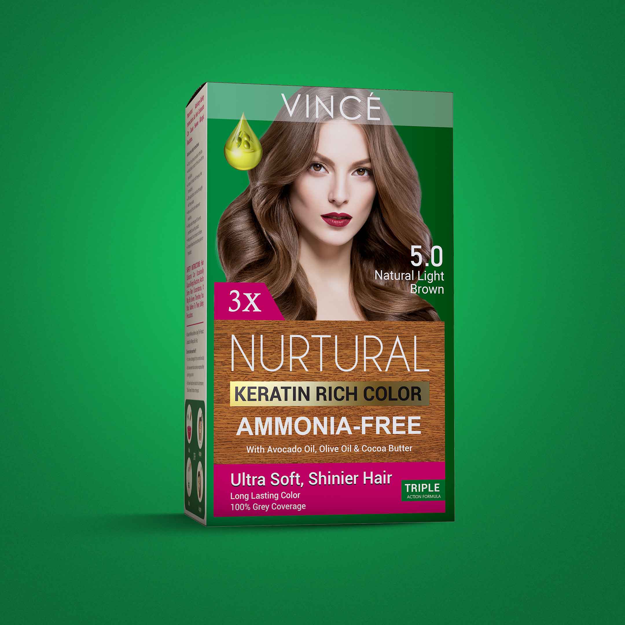 5.0 - Natural Light Brown - Nurtural Women Hair Color