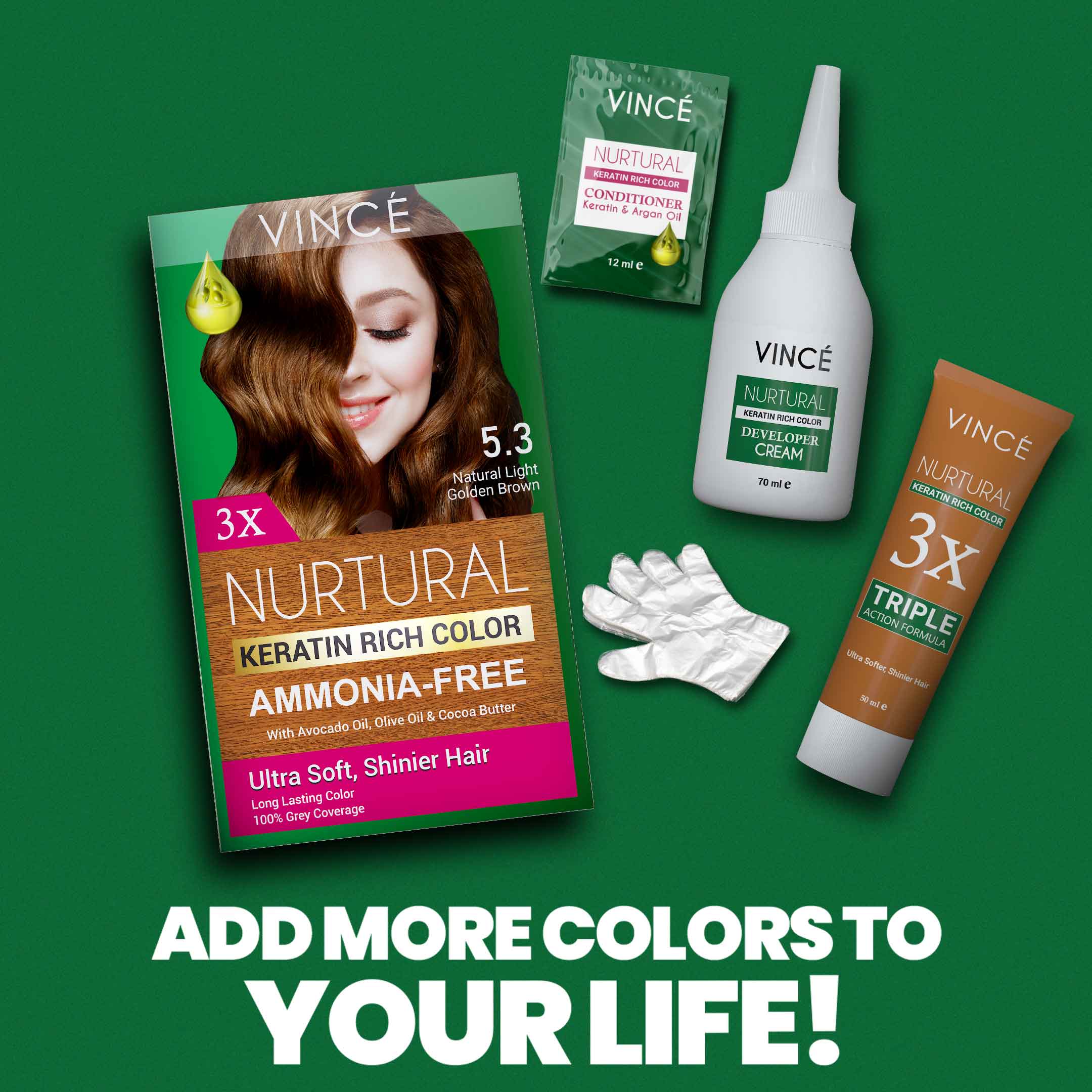 5.3 - Natural Light Golden Brown - Nurtural Women Hair Color