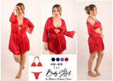 Body Girl 3-Pieces Short Gown Nightwear For Girls & Women Free Size body girl  