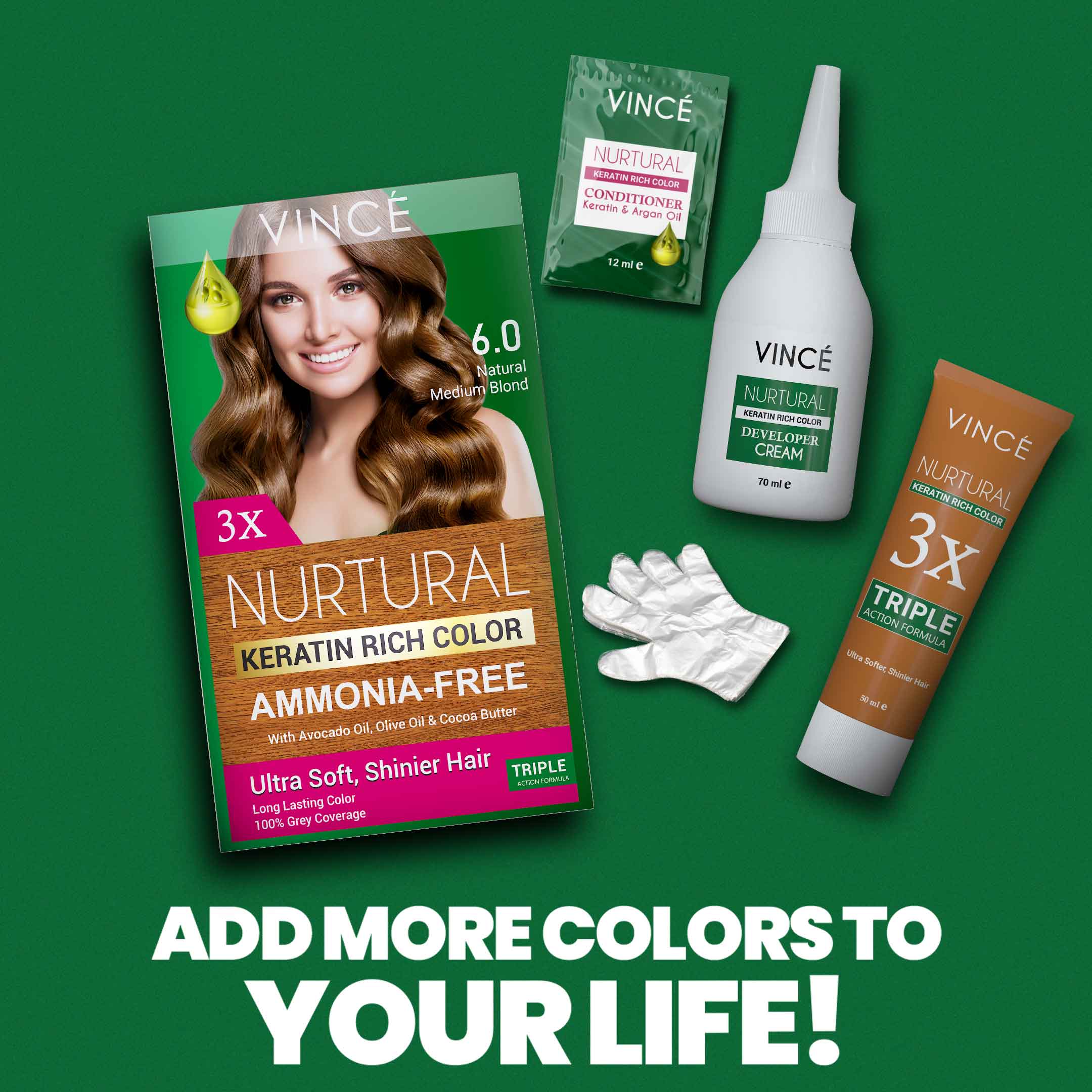 6.0 - Natural Medium Blond - Nurtural Women Hair Color