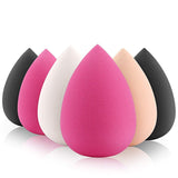 Miss Rose - 3 pcs Cosmetic Powder Puff Sponge Foundation Makeup Sponge Beauty Tools & Accessories Water Drop Mix Shape MISS ROSE  