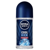 Nivea Men Cool Kick Extra Dry Cool Blue Deodorant Roll on 50ml NIVEA  
