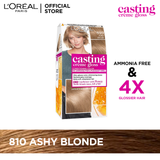 LOreal Paris Casting Creme Gloss - 810 Ashy Blonde Hair Color Loreal  
