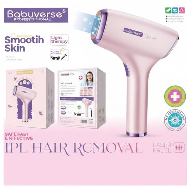 Babyverse Professional SE7 IPL Hair Removal Device – Painless Laser Hair Removal, Photorejuvenation & Acne Treatment