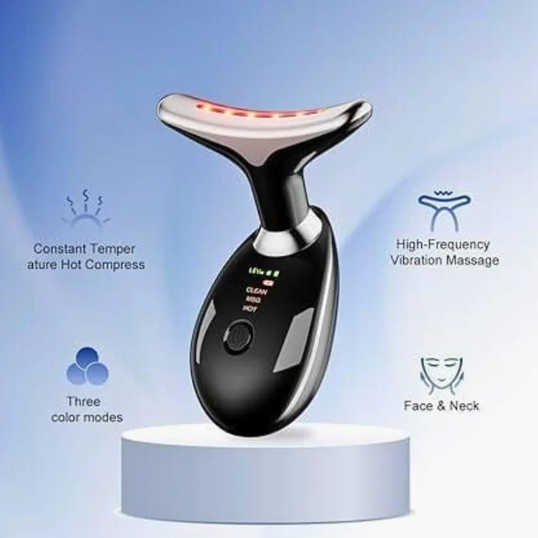 3-in-1 Neck & Face Lifting Massager – Red Light Therapy, Heat & Vibration for Anti-Aging & Skin Tightening