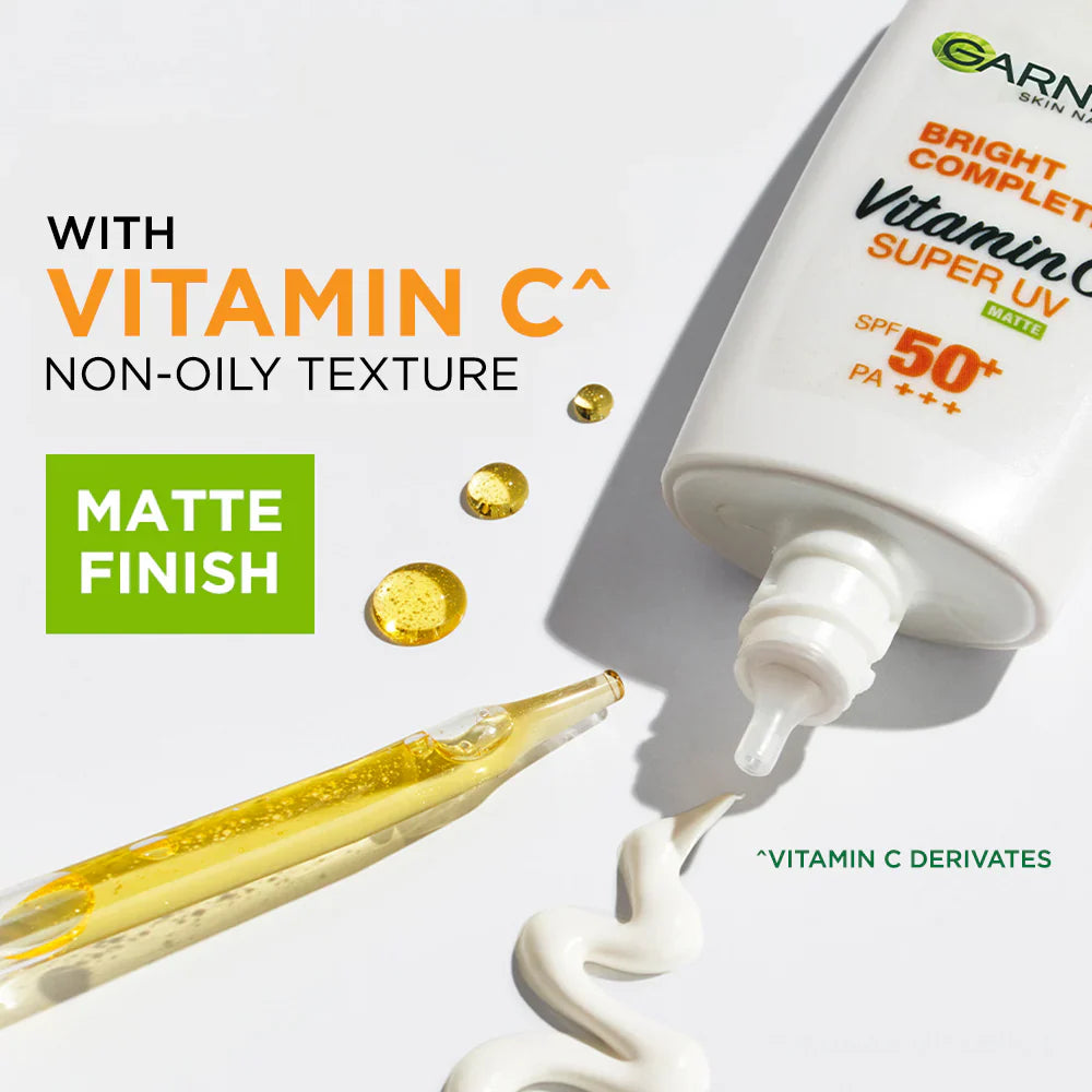Garnier - Bright Complete Vitamin C Super UV Matte Sunscreen SPF50+ - 30ml