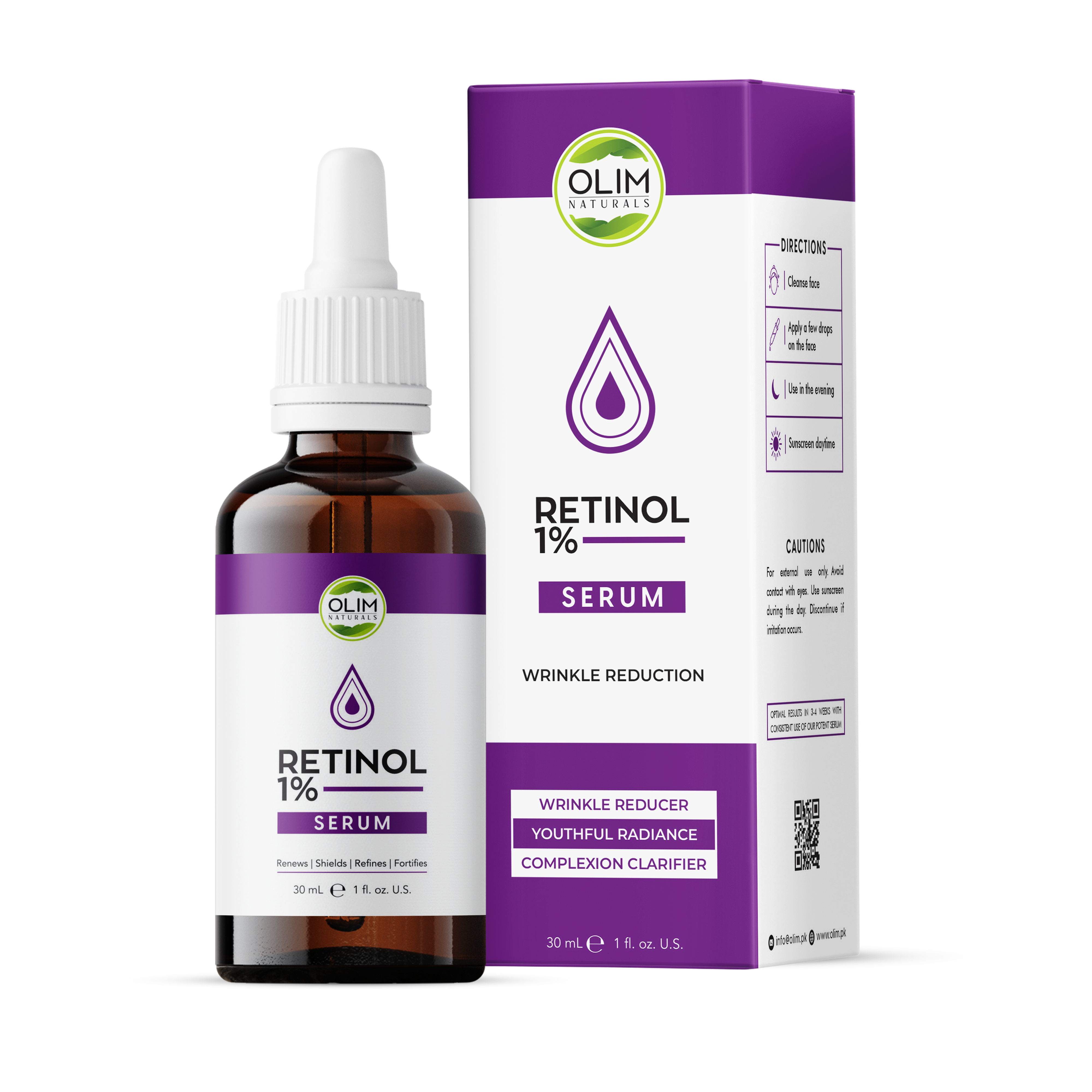 Retinol  Serum – Smoother Texture + Anti-Aging Support with Niacinamide
