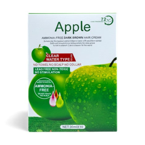 Apple Ammonia Free Black Cream Dark Brown Sachet (Pack of 10)