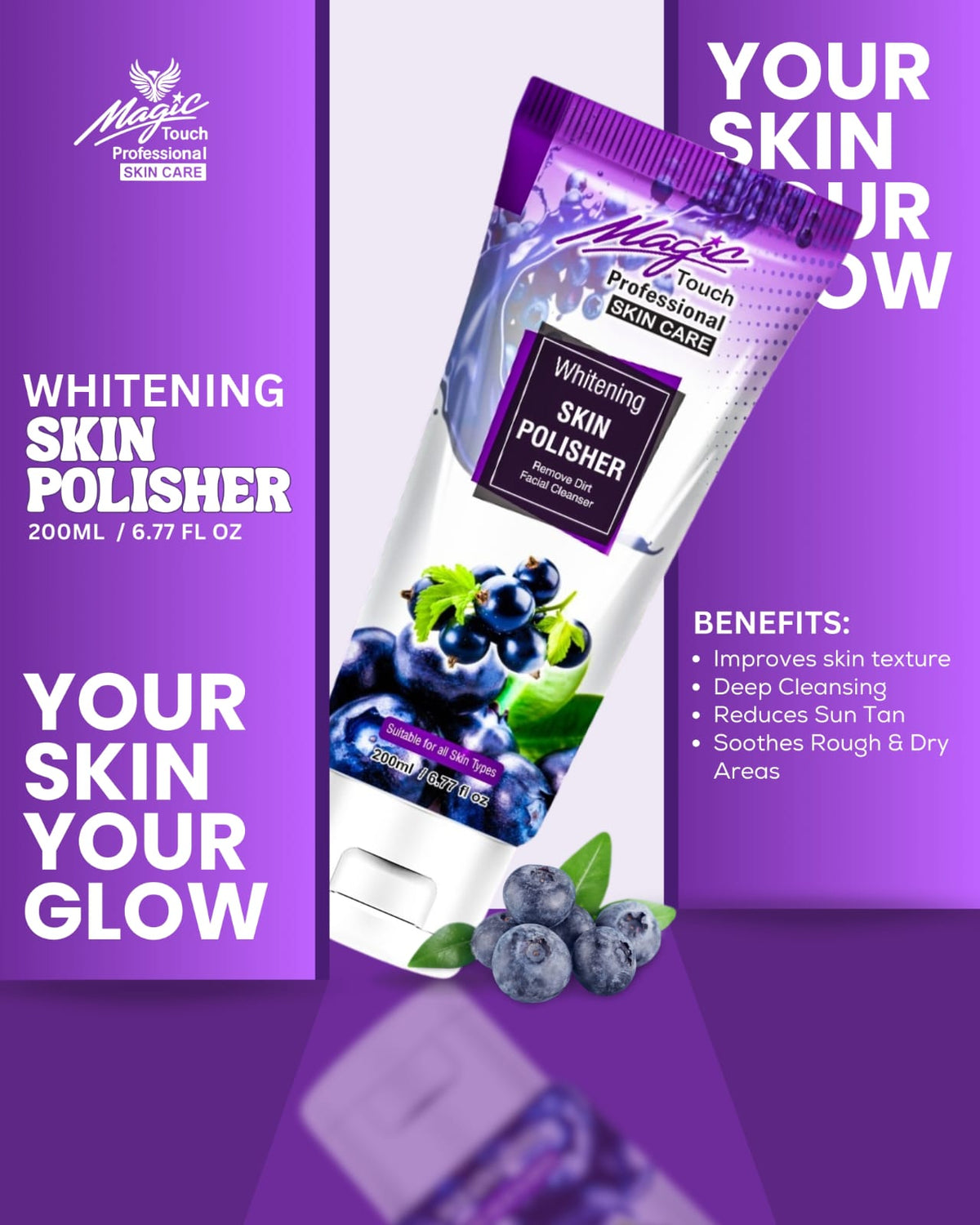 Magic Touch Fruit Berry  Whitening Skin Polisher – 200ml
