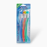Beauty Formulas Active Wave Action Medium Tooth Brush 3'S Beauty Formulas  