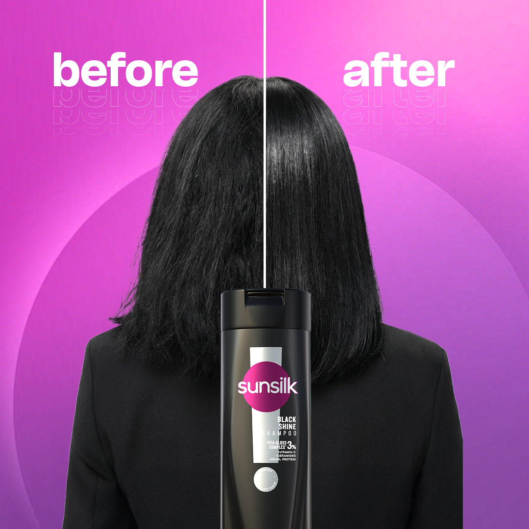 SUNSILK - BLACK SHINE SHAMPOO - 185ML