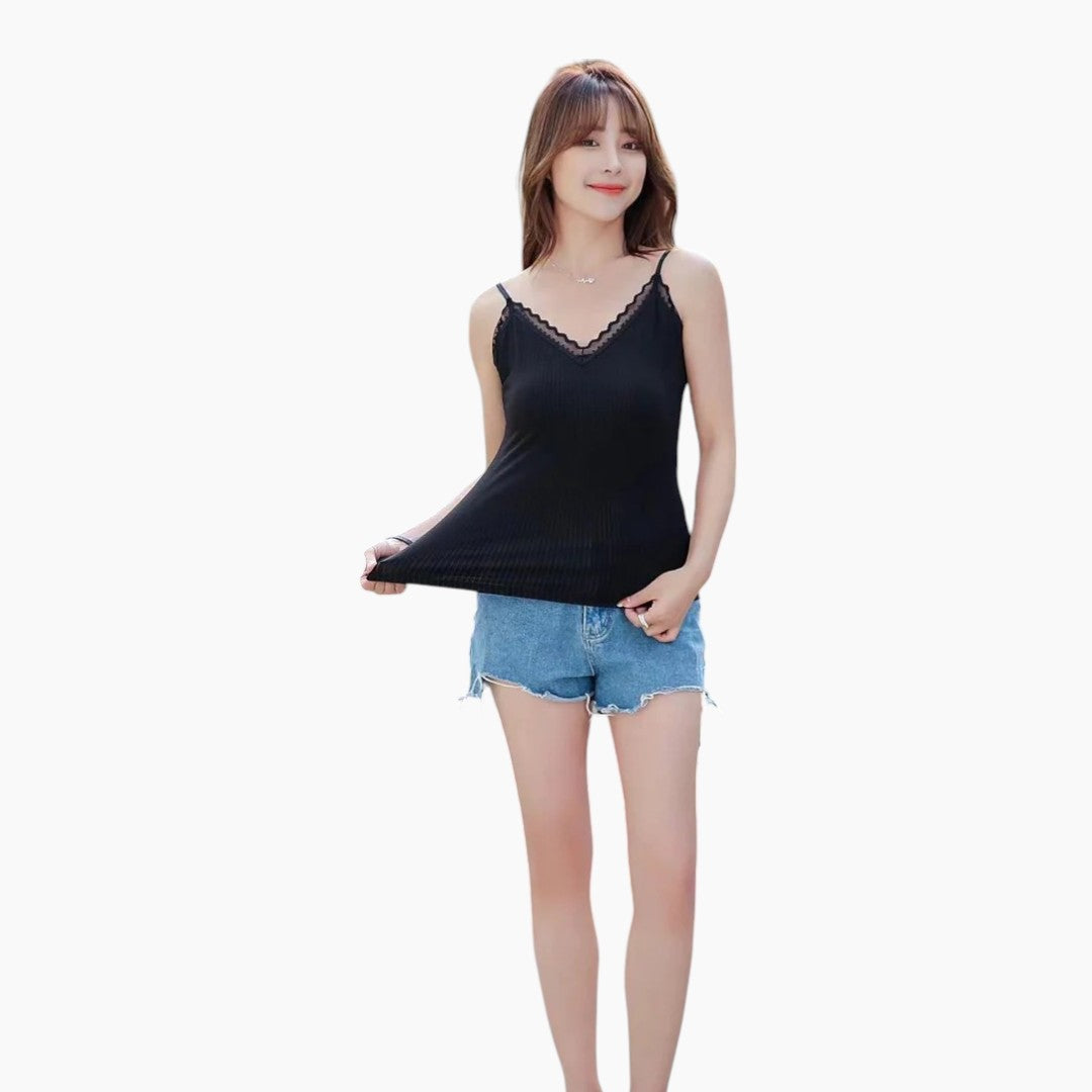 Belleza Lingerie V-Neck String Camisole - 6046