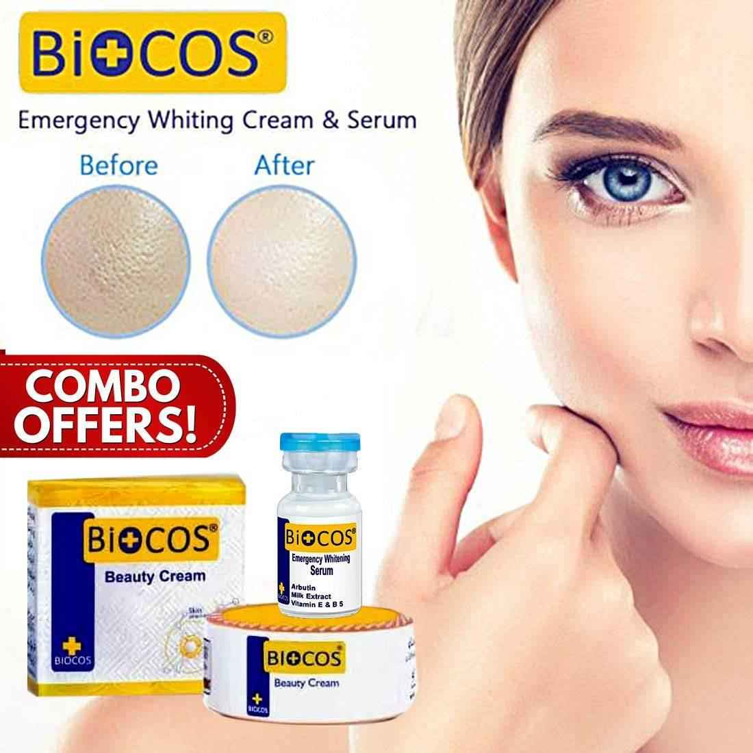 Biocos Emergency whitening cream with Serum