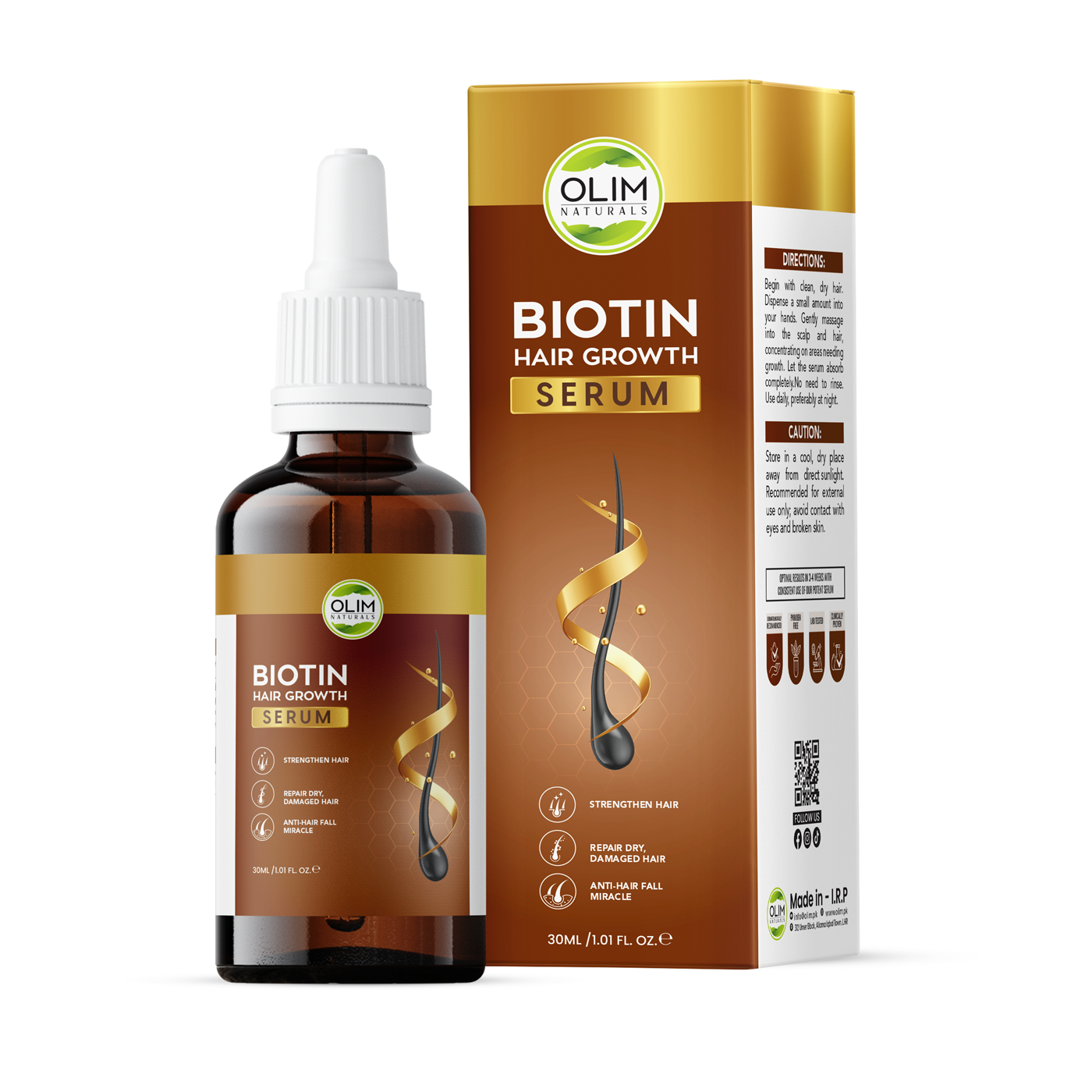 Biotin Hair Serum – Hydrating Scalp Serum for Stronger-Feeling, Smoother Hair