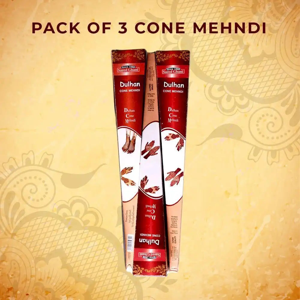 Cone Mehndi Pack of 3 Saeed Ghani  