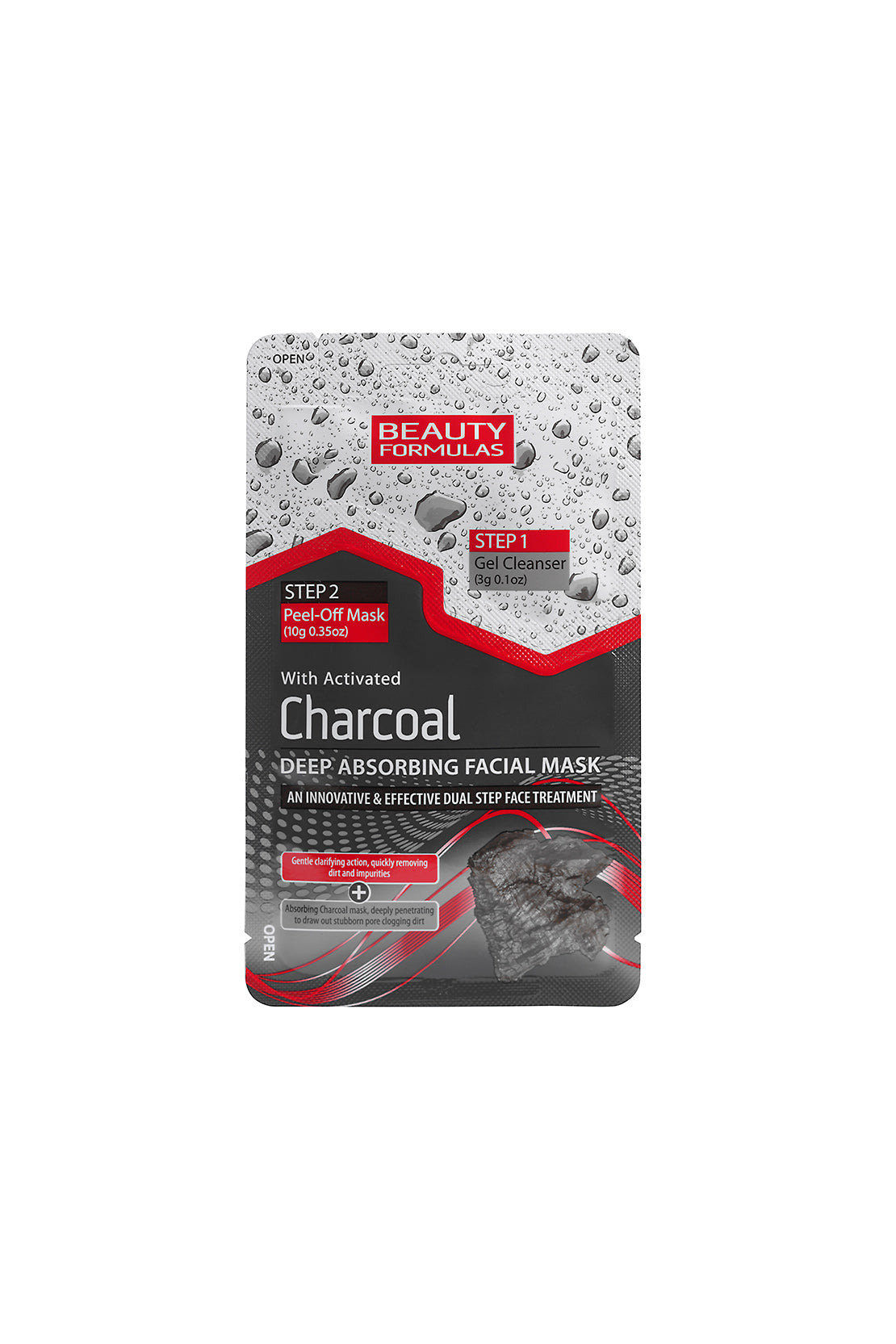 Beauty Formulas Charcoal Dual Step Face Mask 3S