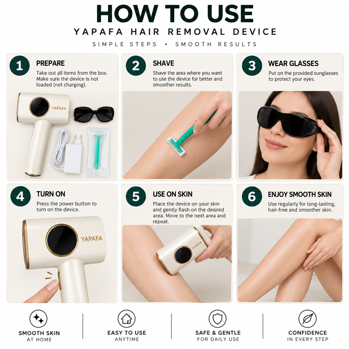 YAPAFA IPL-LAZER HAIR REMOVER Device