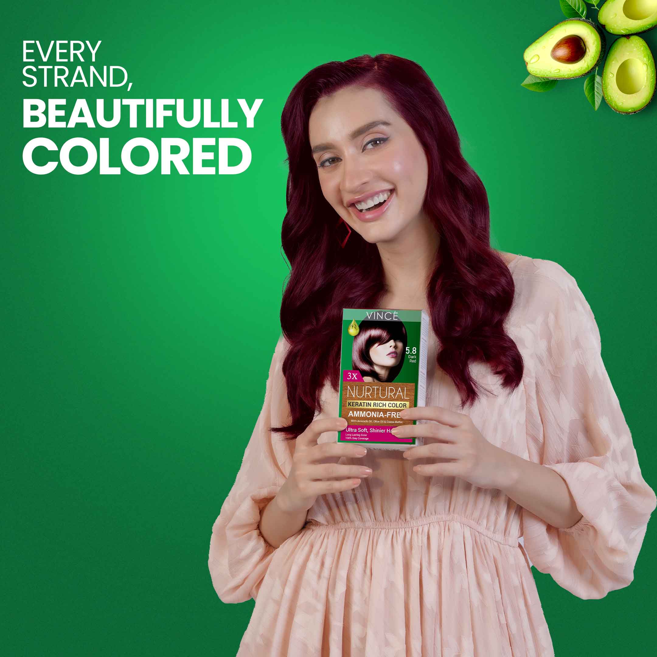 5.8 - Dark Red - Nurtural Women Hair Color