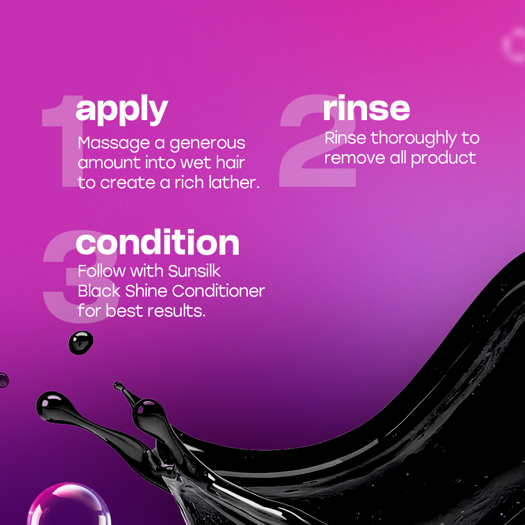 SUNSILK - BLACK SHINE SHAMPOO - 80ML