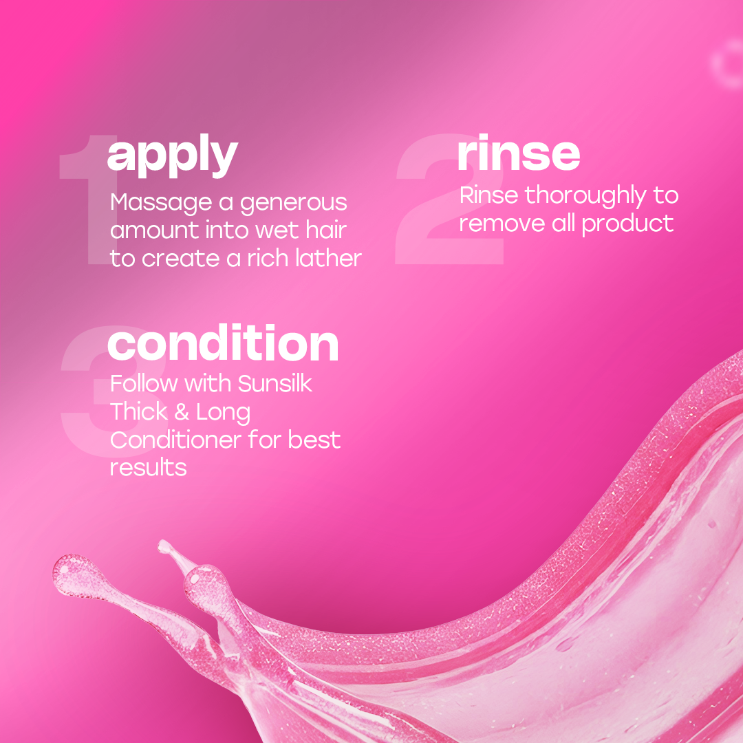 SUNSILK - THICK AND LONG SHAMPOO - 185ML