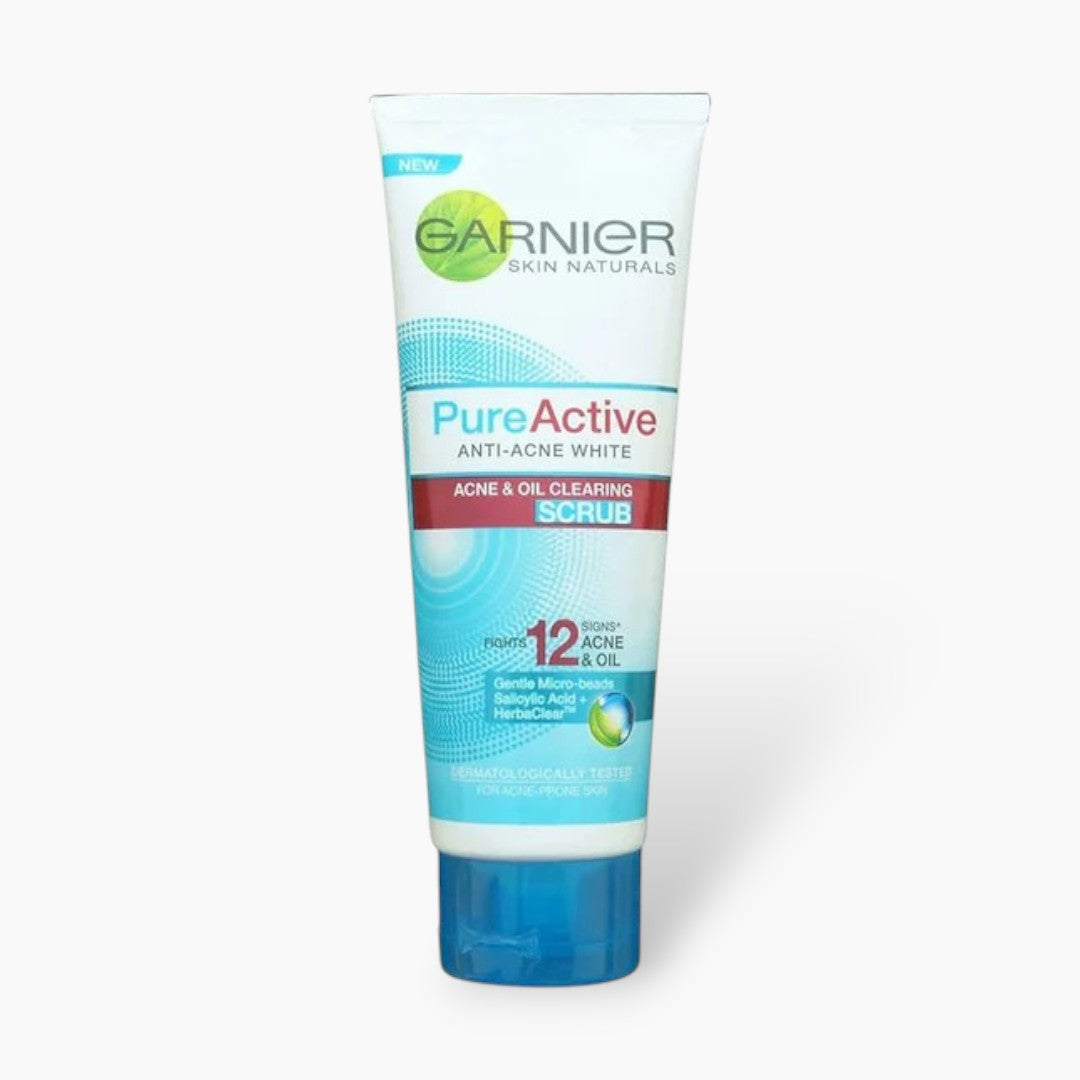 Garnier Pure Active Anti Acne White Face Scrub 100ml