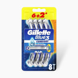 Gillette Blue3 Comfort Razor 8'S Gillette  