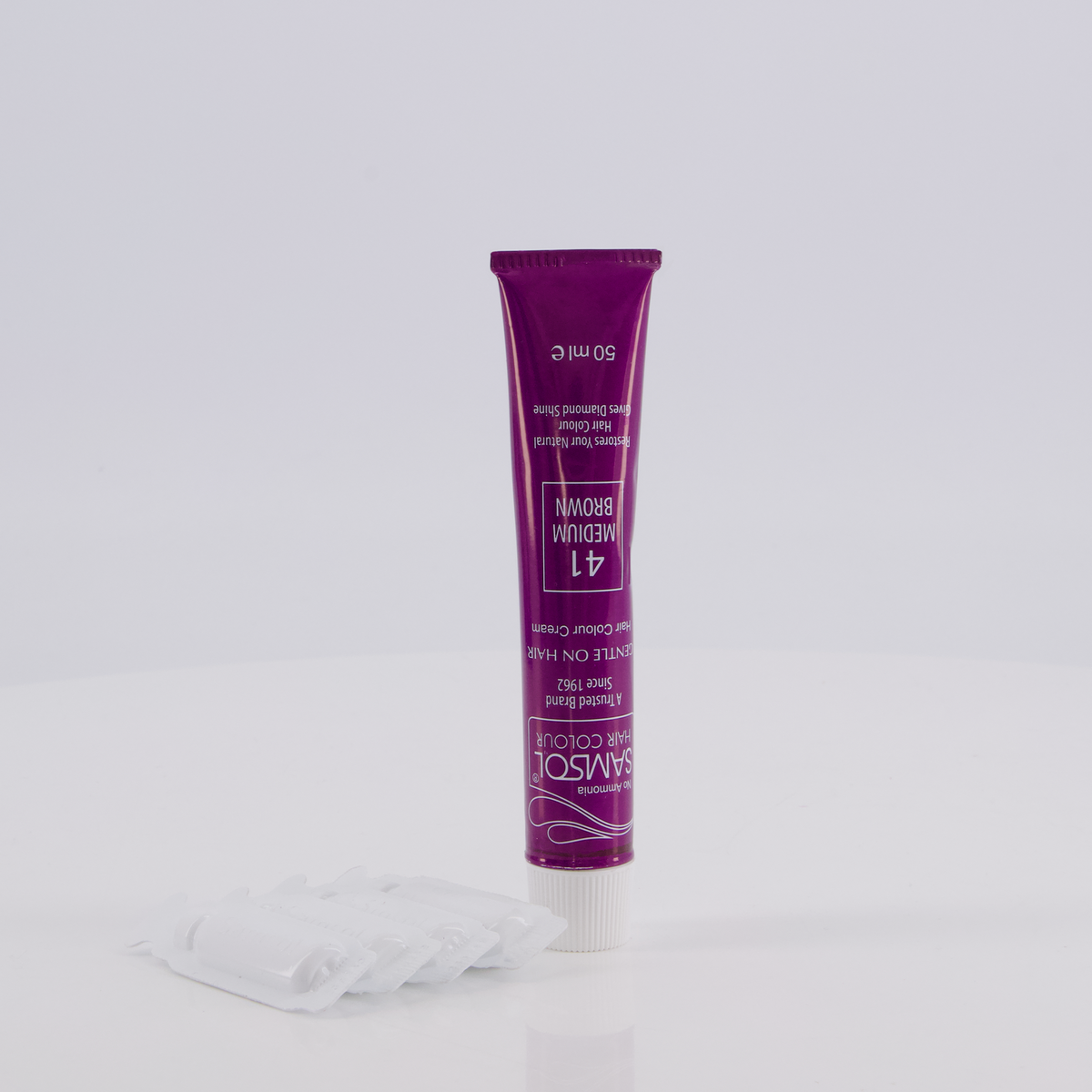 Samsol Hair Colour - 41 Medium Brown - Non Metallic Dye