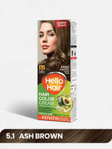 Hello Hair - Hair Color Ash Brown 5.1 Golgen Pearl  