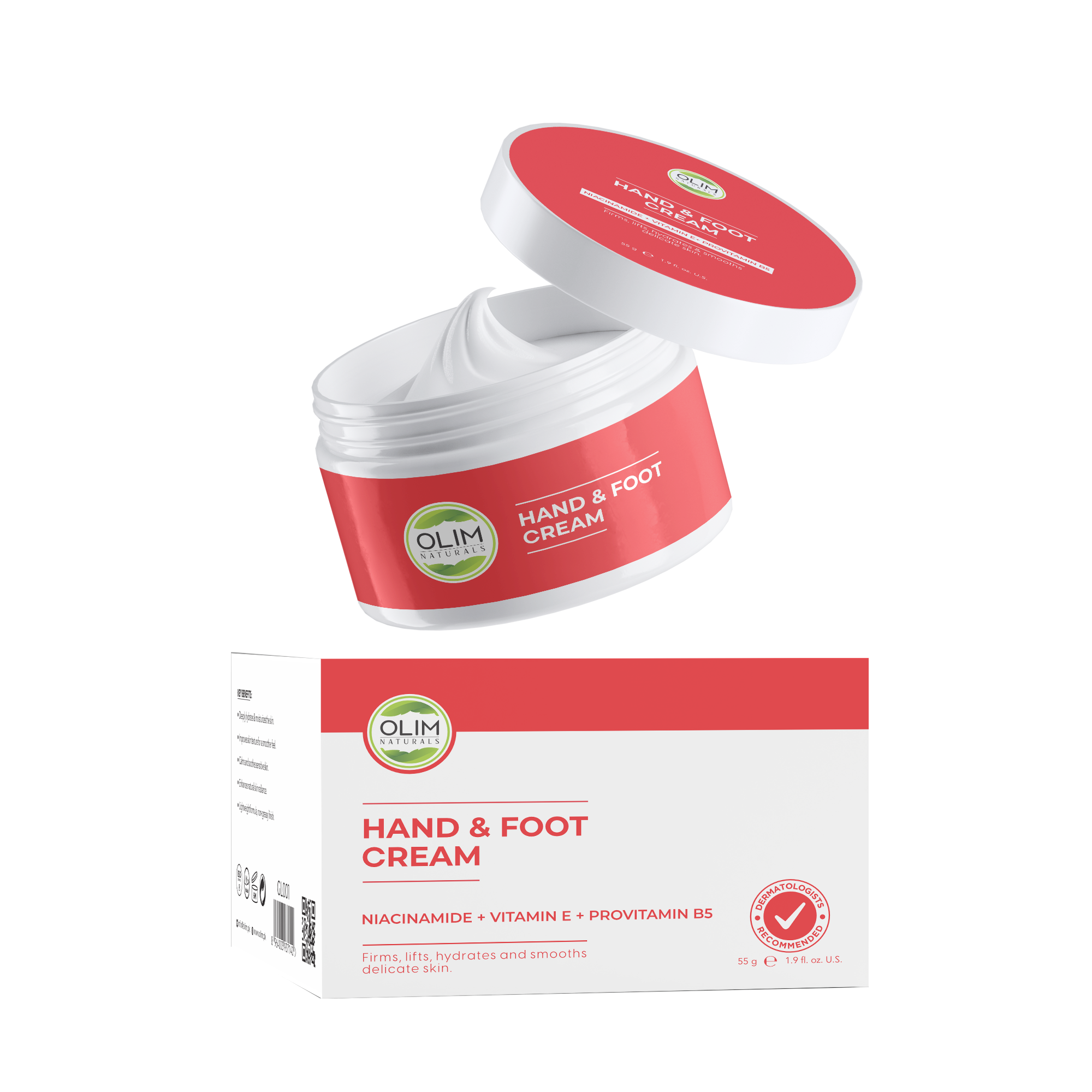 Hand & Foot Cream – Deep Moisture + Brightening for Dry, Rough Skin