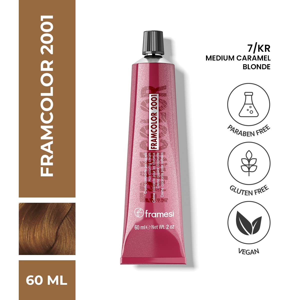Framesi - FramColor 2001 - 7/KR Medium Caramel Blonde