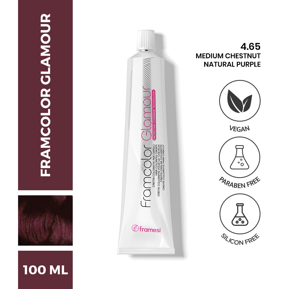 Framesi - FramColor Glamour - 4.65 Medium Chestnut Natural Purple