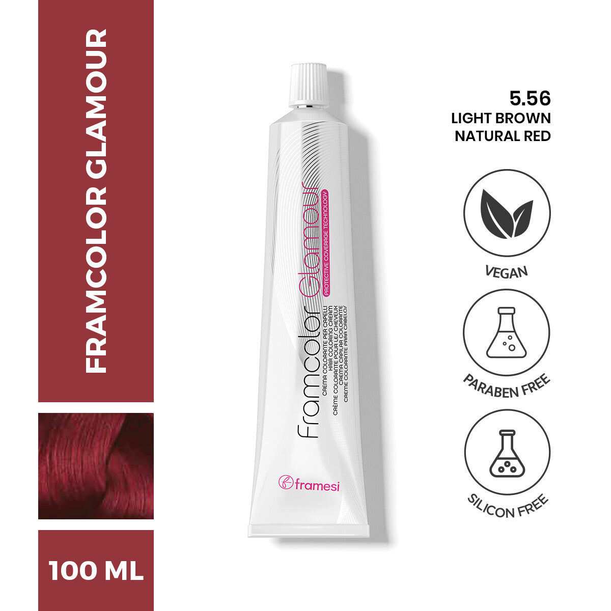 Framesi - FramColor Glamour - 5.56 Light Brown Natural Red