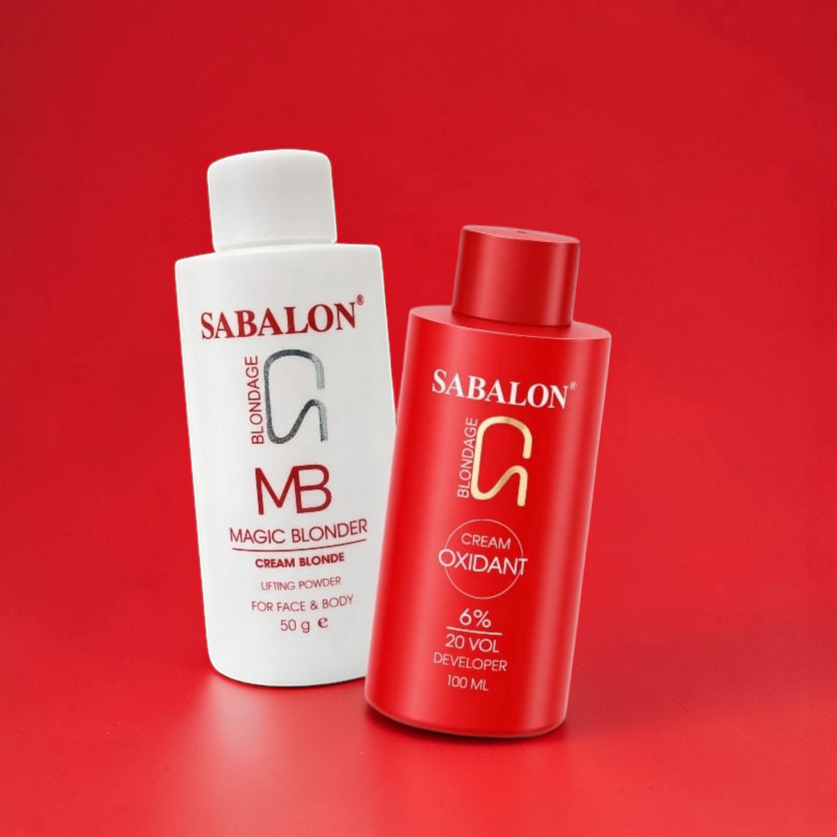 Sabalon Blondage Professional Whitening Skin Polish Kit | Cream Developer 100ml & Magic Blonder Lifting Powder 50 gram